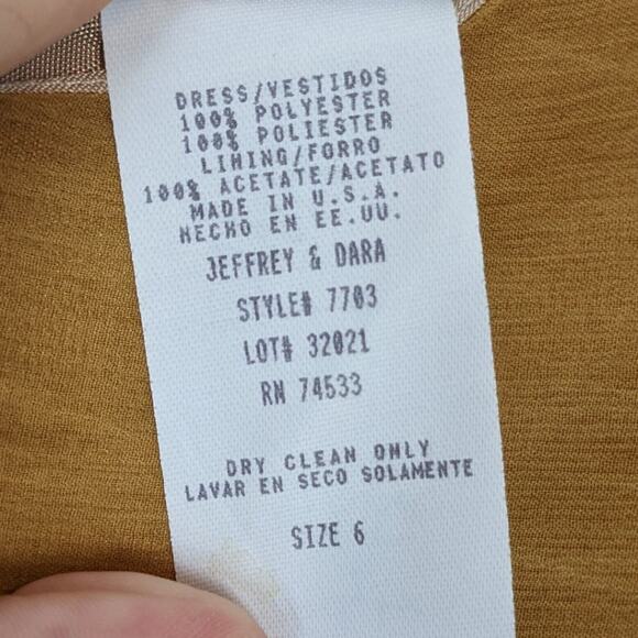 Vintage Jeffery And Dara Polyester Floral Ombre Dress Size 6 - Picture 8 of 8